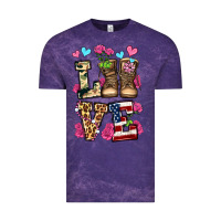 Cloud Purple love valentine's day army boots olivia Vintage Tee - OliviaCreatesArt