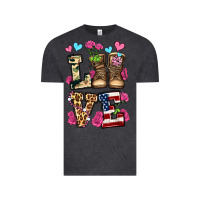 Vintage Black love valentine's day army boots olivia Vintage Tee - OliviaCreatesArt