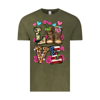 Vintage Olive love valentine's day army boots olivia Vintage Tee - OliviaCreatesArt