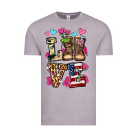 Vintage Zinc love valentine's day army boots olivia Vintage Tee - OliviaCreatesArt