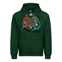 Forest Green nurse leopard heart Urban Hoodie - JahusDesignShop