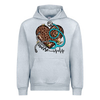 Heather Grey nurse leopard heart Urban Hoodie - JahusDesignShop