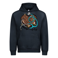 Navy nurse leopard heart Urban Hoodie - JahusDesignShop