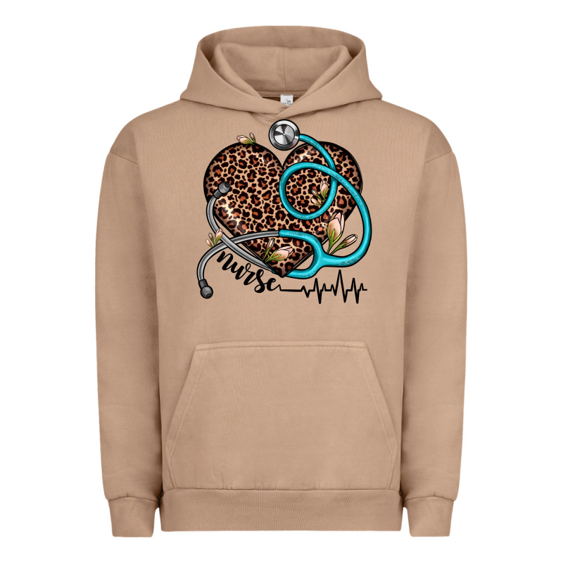Nurse Leopard Heart Urban Hoodie by JahusDesignShop | Teevron