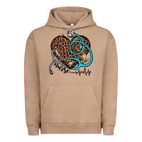 Pigment Burro nurse leopard heart Urban Hoodie - JahusDesignShop