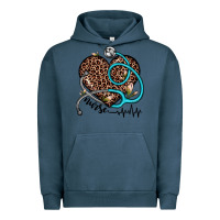 Pigment Midnight Navy nurse leopard heart Urban Hoodie - JahusDesignShop