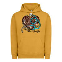Pigment Peanut Butter nurse leopard heart Urban Hoodie - JahusDesignShop