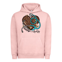 Pigment Salmon nurse leopard heart Urban Hoodie - JahusDesignShop