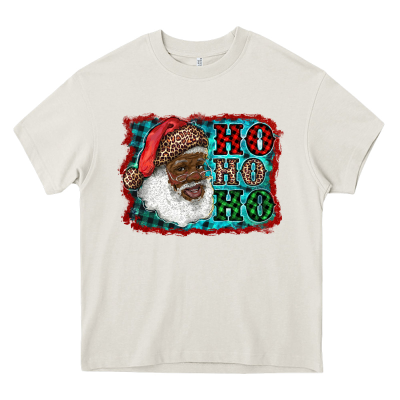 African American Santa Ho Ho Ho Heavy Core Tee by RanaPortraitStore | Teevron