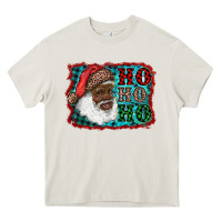 Cream african american santa ho ho ho Heavy Core Tee - RanaPortraitStore