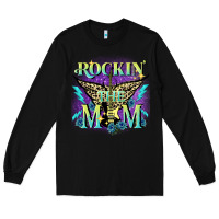 Black Rockin' the mom Mother's Day Long Sleeve Tee - FaDigitalArtStudio