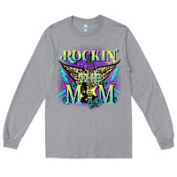 Heather Grey Rockin' the mom Mother's Day Long Sleeve Tee - FaDigitalArtStudio