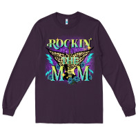 Plum Rockin' the mom Mother's Day Long Sleeve Tee - FaDigitalArtStudio