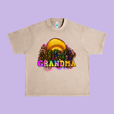 Softball Grandma Urban Heavy Tee Designed By Oliviacreatesart