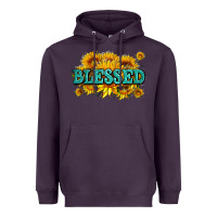 Plum glitter blessed with sunflowers Heavyweight Hoodie - AdoDesignShop