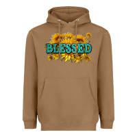 Toasted Coconut glitter blessed with sunflowers Heavyweight Hoodie - AdoDesignShop