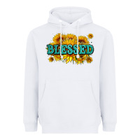 White glitter blessed with sunflowers Heavyweight Hoodie - AdoDesignShop