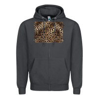 Smoke handdrawn leopard pattern brown Zipper Hoodie - BarkalooDesign