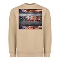 Papa Metal And American Flag Tumbler Heavyweight Sweatshirt | Teevron