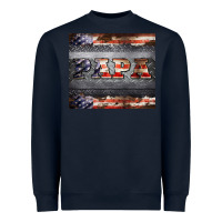 Navy papa metal and american flag tumbler Heavyweight Sweatshirt - BarkalooDesign