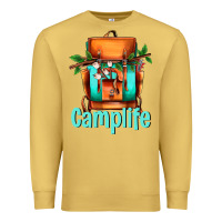 Antique Gold camp life camp backpack Premium Sweatshirt - AdoDesignShop