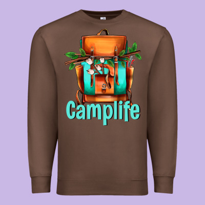 Camp Life Camp Backpack Premium Sweatshirt Designed By Adodesignshop