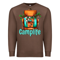 Chestnut camp life camp backpack Premium Sweatshirt - AdoDesignShop