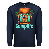 Navy camp life camp backpack Premium Sweatshirt - AdoDesignShop