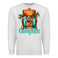 Oatmeal Heather camp life camp backpack Premium Sweatshirt - AdoDesignShop