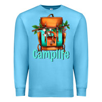 Ocean Blue camp life camp backpack Premium Sweatshirt - AdoDesignShop