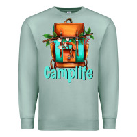 Seafoam camp life camp backpack Premium Sweatshirt - AdoDesignShop