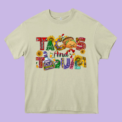 Tacos And Tequila Heavy Core Tee Designed By Nancycooperartshop