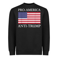 Black pro america anti trump shirt   american usa flag resist t shirt Heavyweight Sweatshirt - linhVisuals