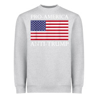 Heather Grey pro america anti trump shirt   american usa flag resist t shirt Heavyweight Sweatshirt - linhVisuals