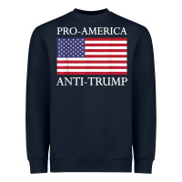 Navy pro america anti trump shirt   american usa flag resist t shirt Heavyweight Sweatshirt - linhVisuals