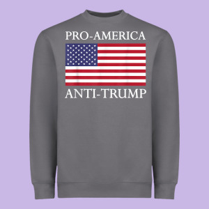 Pro America Anti Trump Shirt   American Usa Flag Resist T Shirt Heavyweight Sweatshirt Designed By Linhvisuals