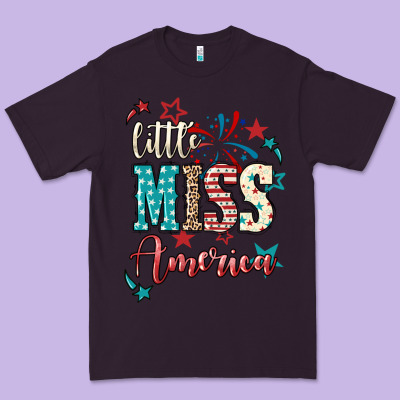 Little Miss America 4th Of July Premium Tee Designed By Howdyjamesfarm