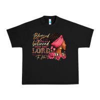 Black Blessed is she who has believed afro woman Urban Heavy Tee - RanaPortraitStore