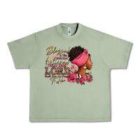 Oil Green Blessed is she who has believed afro woman Urban Heavy Tee - RanaPortraitStore