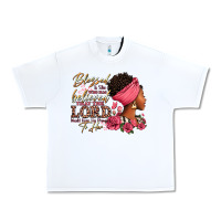 White Blessed is she who has believed afro woman Urban Heavy Tee - RanaPortraitStore