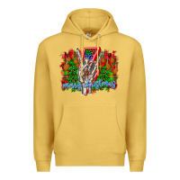 Antique Gold punk rock Merry Christmas Premium Hoodie - CowhideDigitalArt