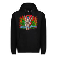 Black punk rock Merry Christmas Premium Hoodie - CowhideDigitalArt