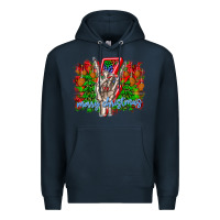 Navy punk rock Merry Christmas Premium Hoodie - CowhideDigitalArt