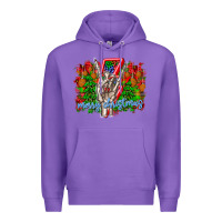 Purple punk rock Merry Christmas Premium Hoodie - CowhideDigitalArt