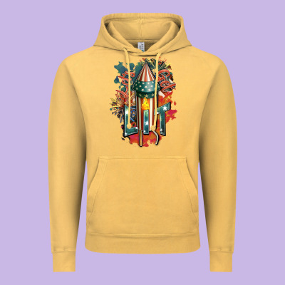 Let's Get Lit Vintage Hoodie Designed By Fadigitalartstudio
