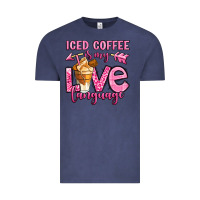 Vintage Denim iced coffee is my love language Vintage Tee - OliviaCreatesArt