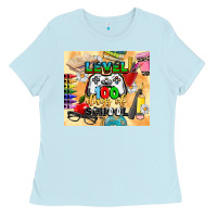 Baby Blue level 100 days of school Ladies Tee - CowGirlArtShop