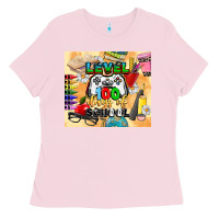 Bubblegum Pink level 100 days of school Ladies Tee - CowGirlArtShop