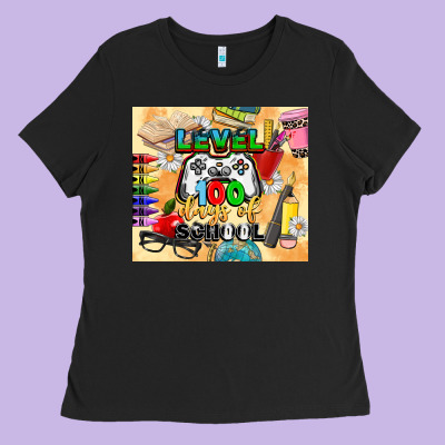 Level 100 Days Of School Ladies Tee Designed By Cowgirlartshop