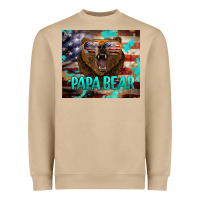 Mushroom papa bear american flag  tumbler Heavyweight Sweatshirt - BarkalooDesign